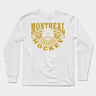 Vintage Retro Montreal Canadiens Hockey Long Sleeve T-Shirt